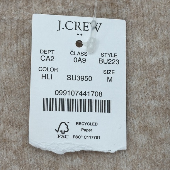 J Crew Factory Crewneck sweater in extra-soft yarn in Tan size M NWT BU223 - Picture 5 of 12